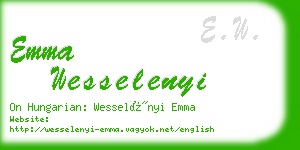 emma wesselenyi business card